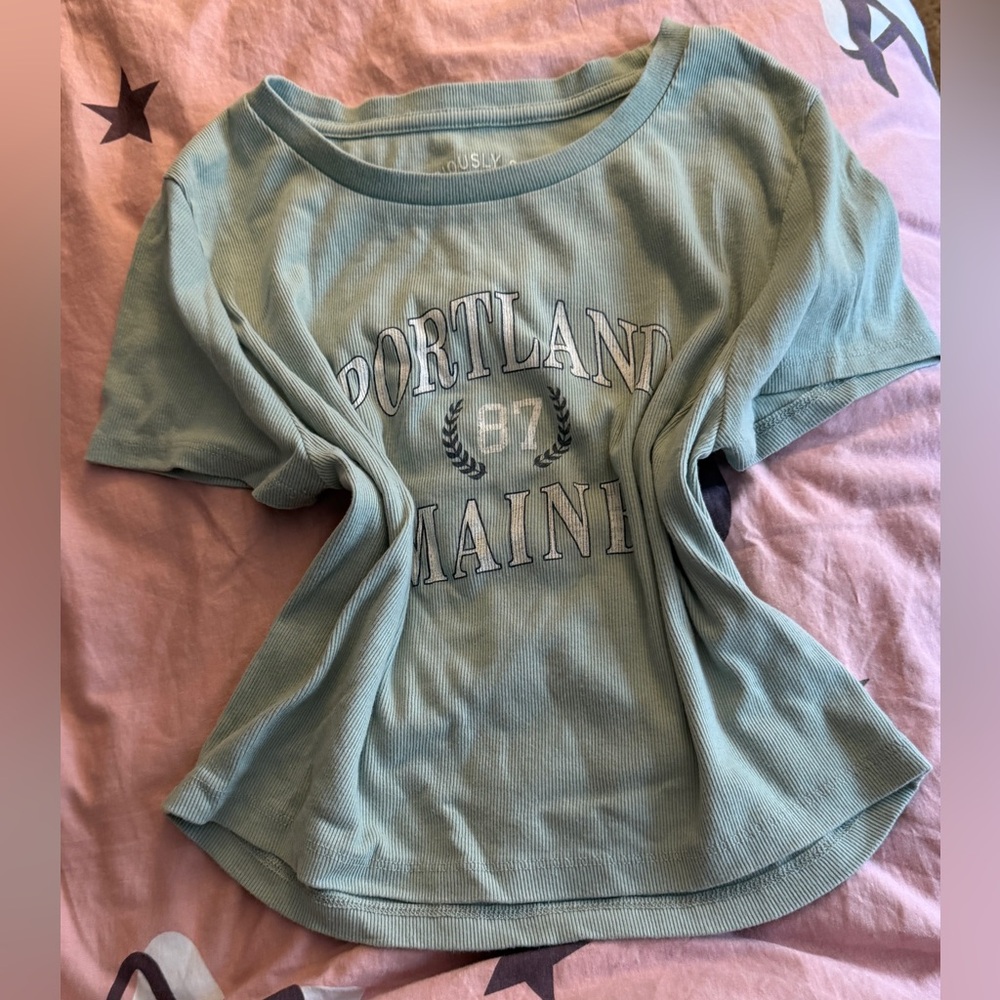 Green Portland Maine Graphic Tee